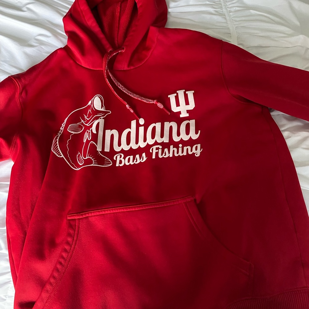 IU bass fishing hooded sweatshirt